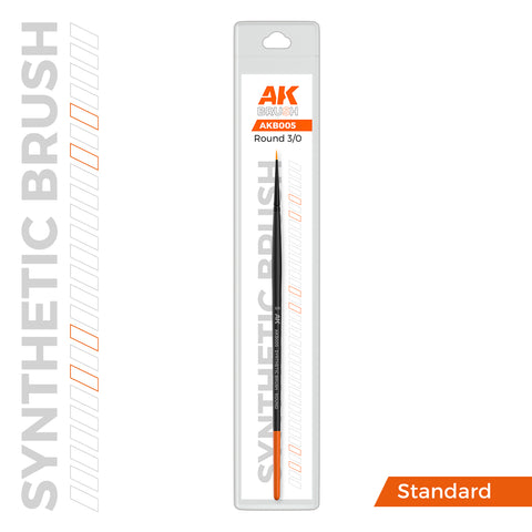[AK Interactive] Synthetic Brush - Round 3/0