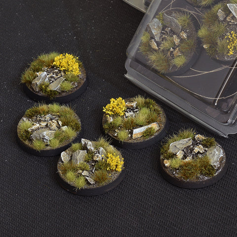 [Gamers Grass] Battle Ready Bases - Highland - Round 40mm (x5)