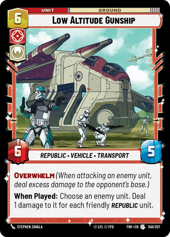 Low Altitude Gunship (149/257) (149/257) [Twilight of the Republic]