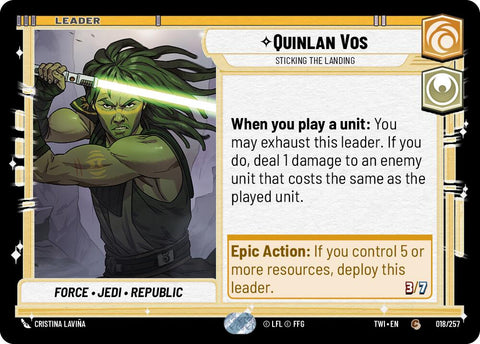 Quinlan Vos - Sticking the Landing (018/257) (018/257) [Twilight of the Republic]