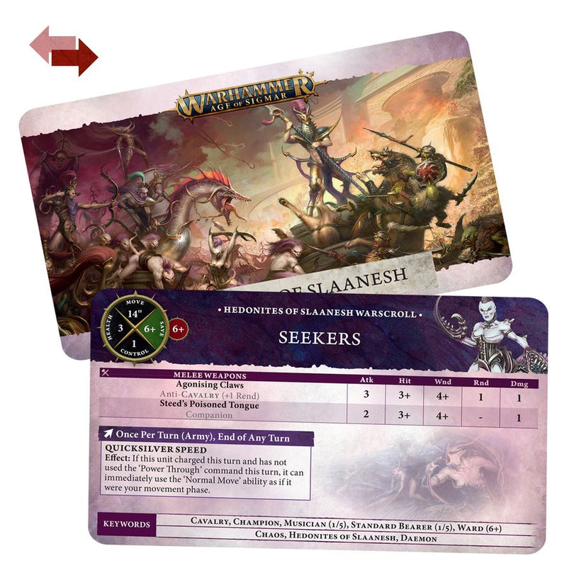 [Age of Sigmar] Warscroll Cards: Hedonites of Slaanesh