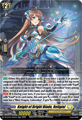 Knight of Bright Blade, Religial (DZ-BT07/045EN) [Moon Fangs & Cerulean Blaze]