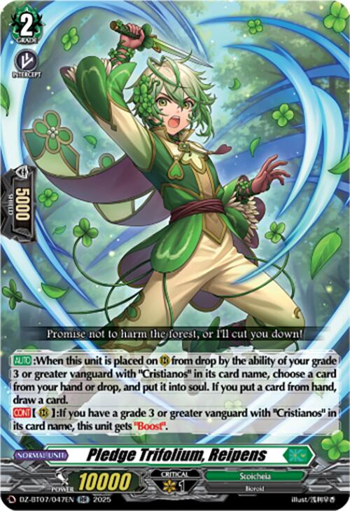 Pledge Trifolium, Reipens (DZ-BT07/047EN) [Moon Fangs & Cerulean Blaze]