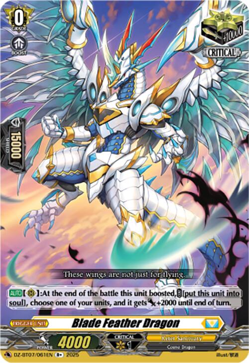 Blade Feather Dragon (DZ-BT07/061EN) [Moon Fangs & Cerulean Blaze]