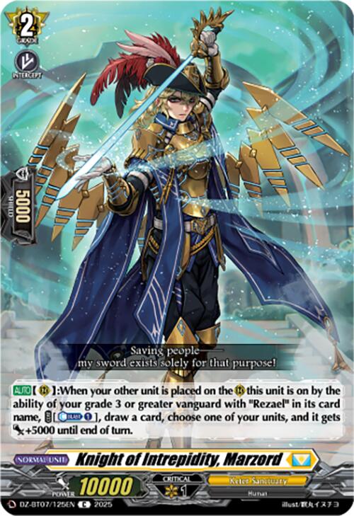Knight of Intrepidity, Marzord (DZ-BT07/125EN) [Moon Fangs & Cerulean Blaze]
