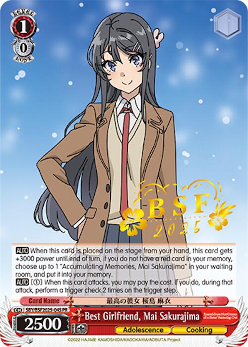 Best Girlfriend, Mai Sakurajima (BSF 2025) [Bushiroad Event Cards]