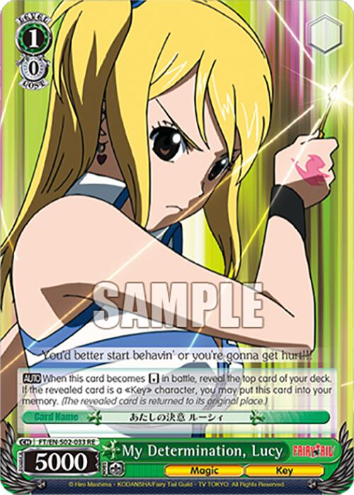 My Determination, Lucy (FT/EN-S02-033 R RE) [Fairy Tail Chronicle Set]