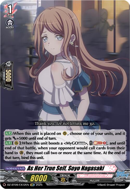 As Her True Self, Soyo Nagasaki (EXC) (DZ-BT09/EX12EN) [Super Brave Detonation]