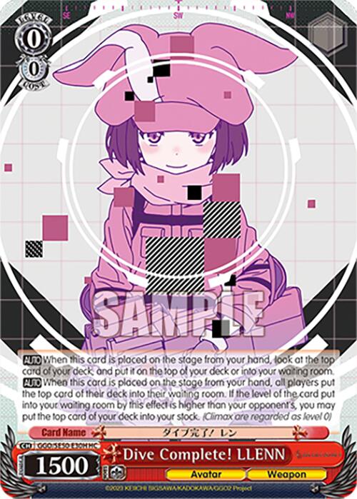 Dive Complete! LLENN (GGO/SE50-E30H HC) [SAO Alternative–Gun Gale Online–2 Premium Booster]