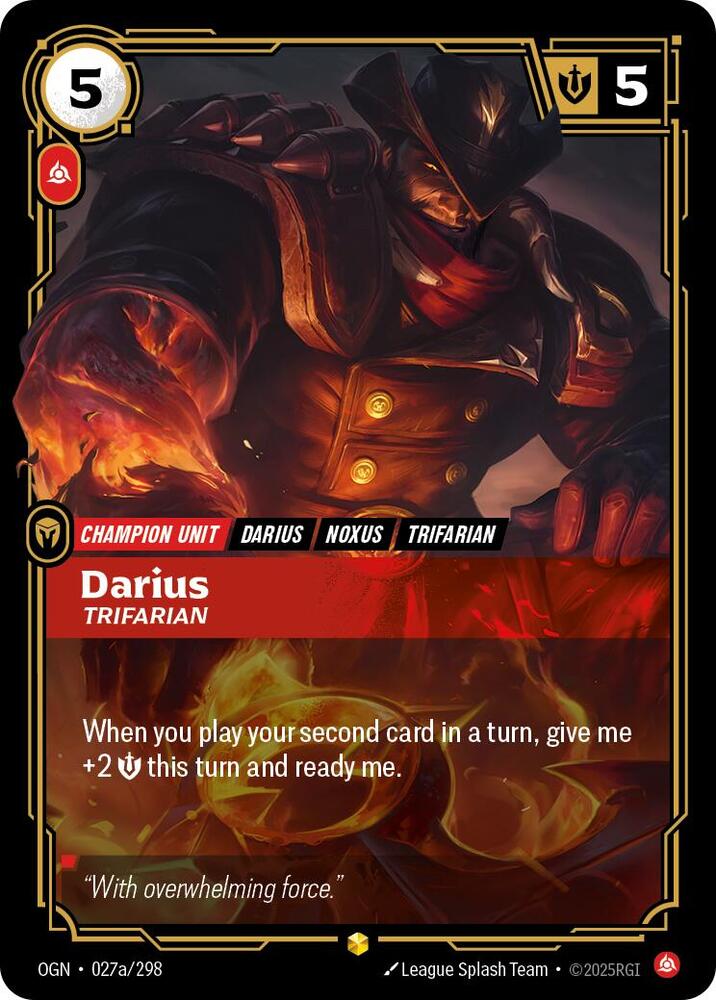 Darius - Trifarian (Alternate Art) - [Origins]