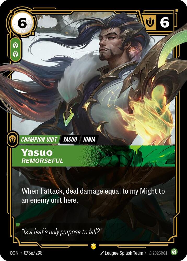 Yasuo - Remorseful (Alternate Art) - [Origins]