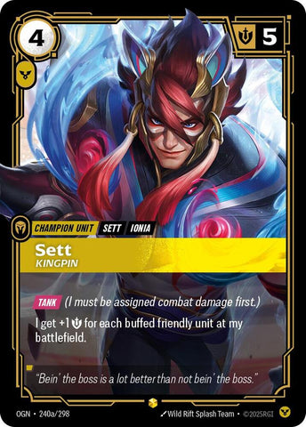 Sett - Kingpin (Alternate Art) - [Origins]