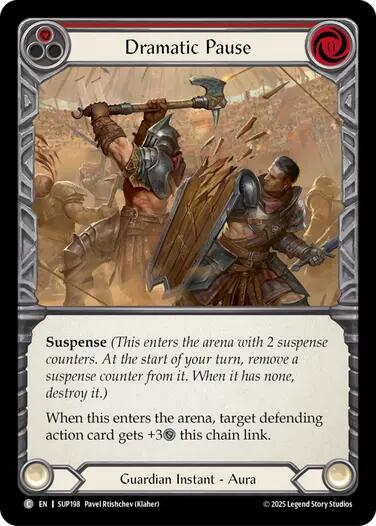 Dramatic Pause (Red) [SUP198] (Super Slam)  Rainbow Foil