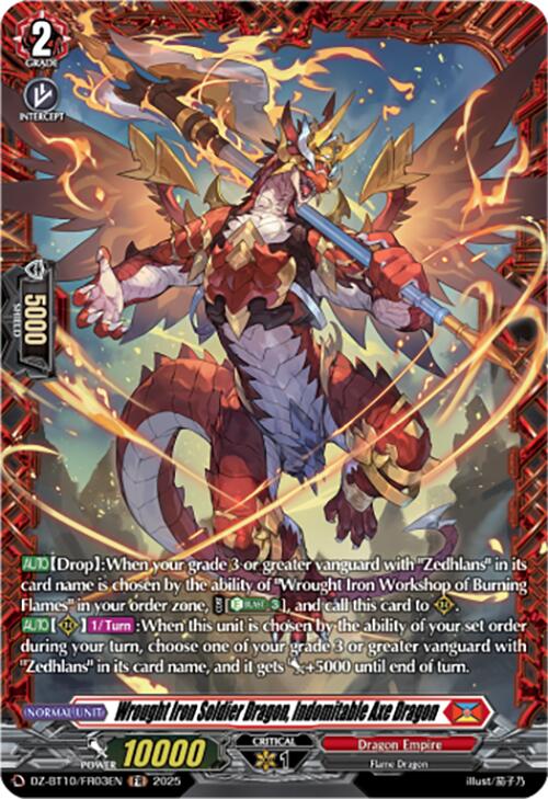 Wrought Iron Soldier Dragon, Indomitable Axe Dragon (FR) (DZ-BT10/FR03EN) [Dragonsoul Resonance]
