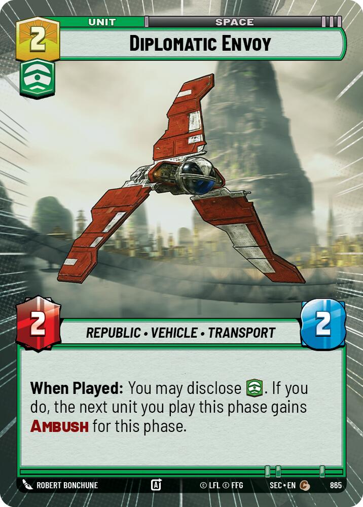 Diplomatic Envoy (865) (Hyperspace Foil) (865) [Secrets of Power]