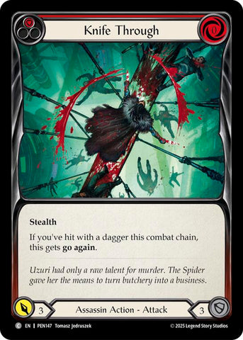 Knife Through (Red) (Regular) [PEN147] (Compendium of Rathe)