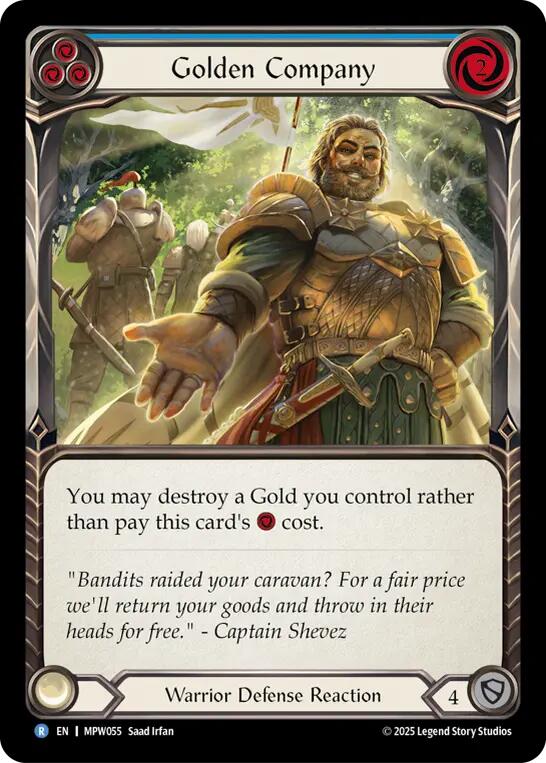 Golden Company (Blue) [MPW055] (Mastery Pack Warrior)  Rainbow Foil