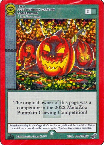 2022 Pumpkin Carving Competition [Miscellaneous Promos]