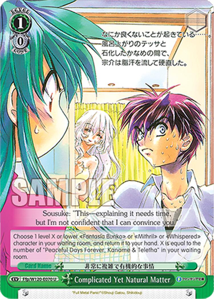 Complicated Yet Natural Matter (Ffp/W120-E070 U) [Fujimi Fantasia Bunko Vol.2]