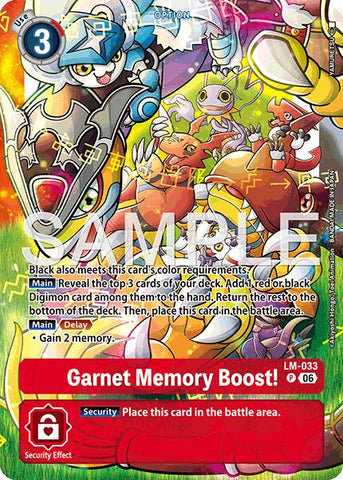 Garnet Memory Boost! [LM-033] (Alternate Art) [Starter Deck: Beatbreak]