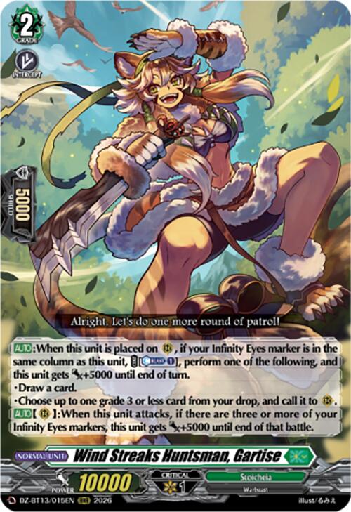 Wind Streaks Huntsman, Gartise (DZ-BT13/015EN) [Parallactic Clash]