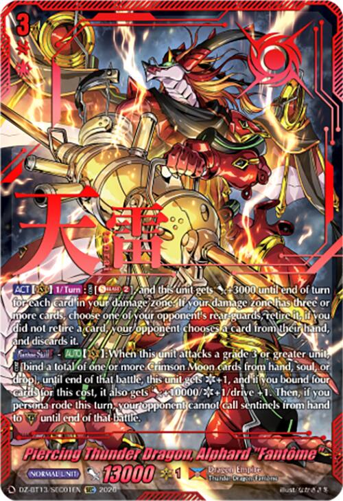 Piercing Thunder Dragon, Alphard "Fantome" (DZ-BT13/SEC01EN) [Parallactic Clash]