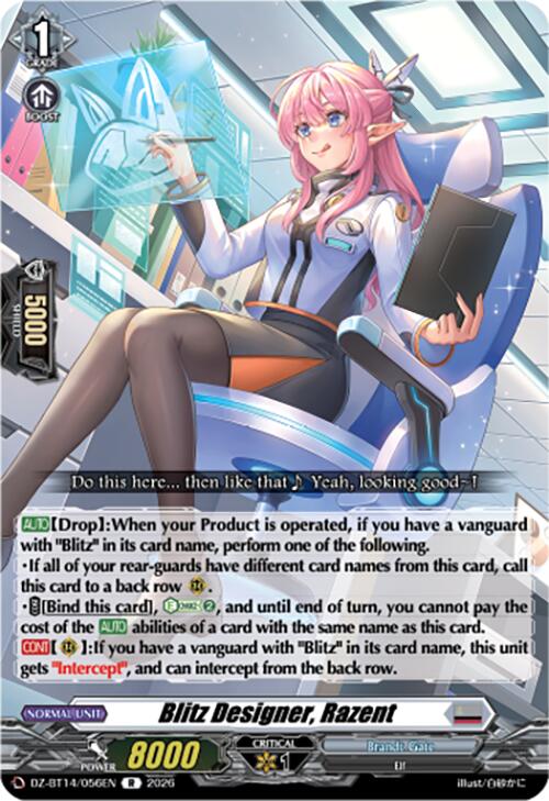 Blitz Designer, Razent (DZ-BT14/056EN) [Envoys of the Crimson Moon]
