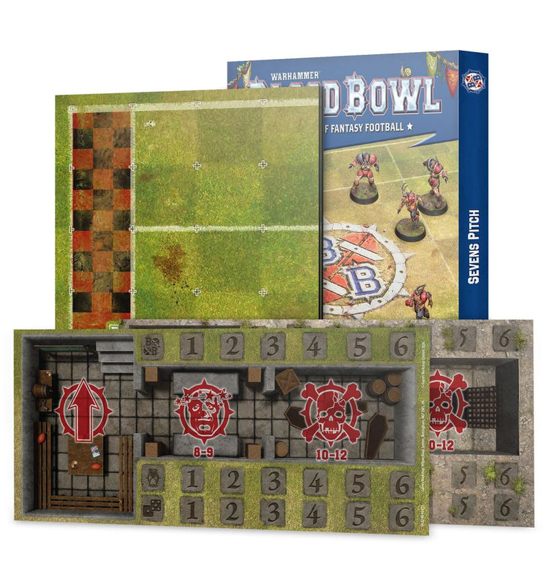 [Blood Bowl] Sevens Pitch: Double-sided Pitch and Dugouts