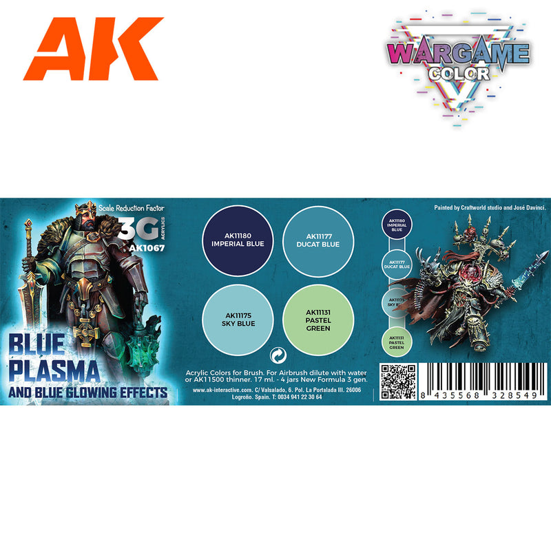 [AK Interactive] Wargame Color Set Blue Plasma And Glowing Effects