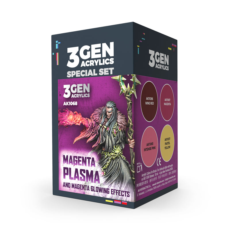 [AK Interactive] Wargame Color Set Magenta Plasma And Glowing Effects