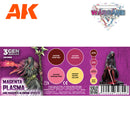 [AK Interactive] Wargame Color Set Magenta Plasma And Glowing Effects