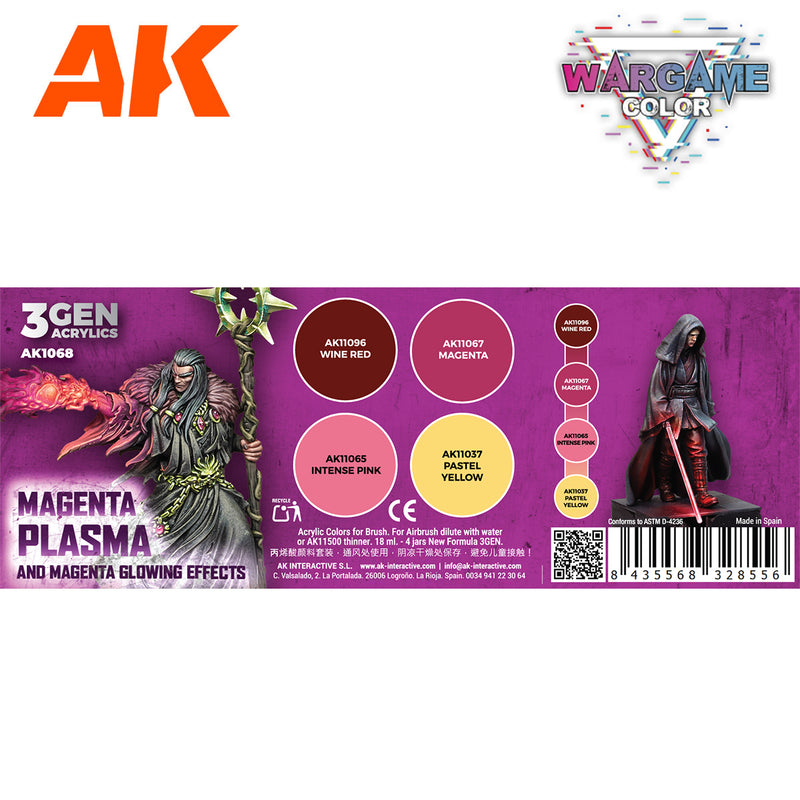 [AK Interactive] Wargame Color Set Magenta Plasma And Glowing Effects