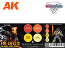 [AK Interactive] Wargame Color Set Fire Effects