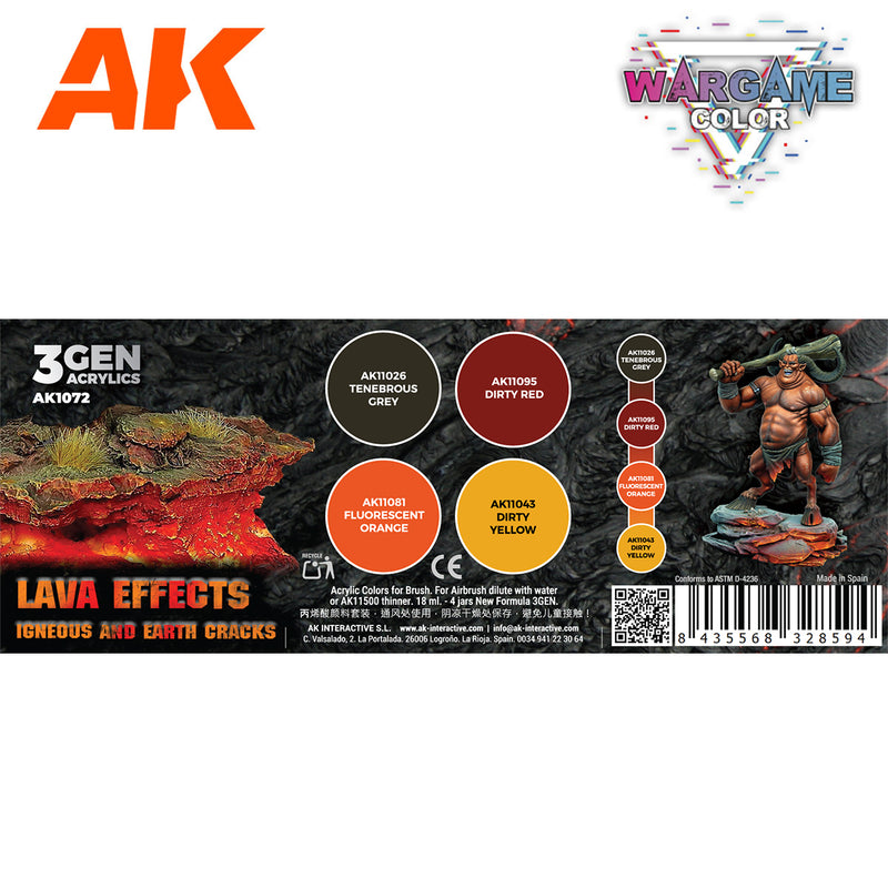 [AK Interactive] Wargame Color Set Lava Effects