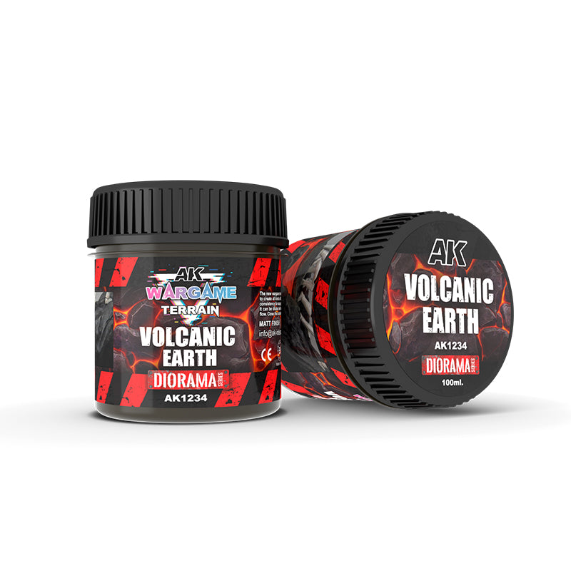 [AK Interactive] Wargame Battle Ground Terrains Volcanic Earth - 100ml (Acrylic)