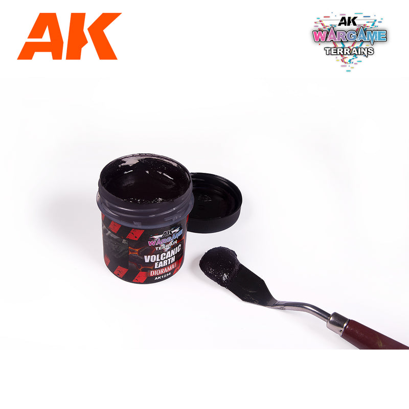 [AK Interactive] Wargame Battle Ground Terrains Volcanic Earth - 100ml (Acrylic)