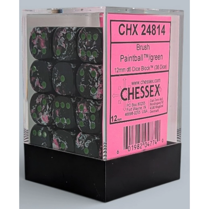 Chessex Opaque 36D6 Paintball/green - 12mm