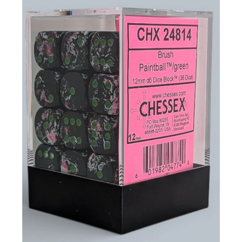 Chessex Opaque 36D6 Paintball/green - 12mm