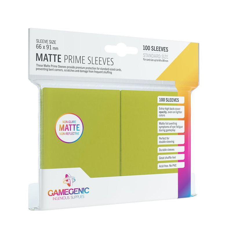 Sleeves: Gamegenic: Matte Prime Sleeves: Lime (100) (ML)