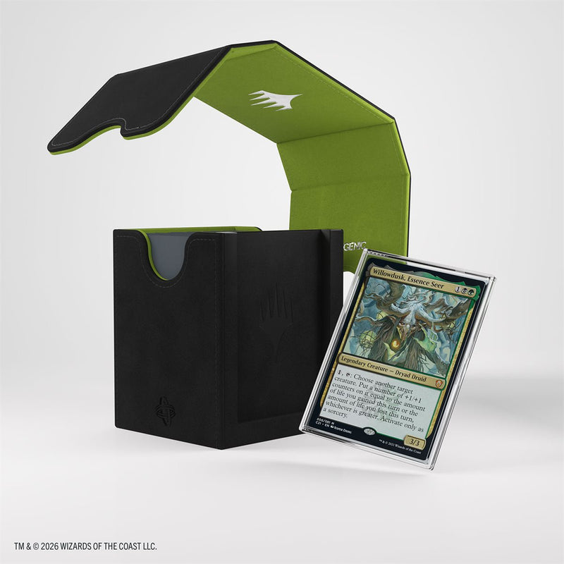 Deck Box Squire Plus XL - Black / Green [Secrets of Strixhaven]
