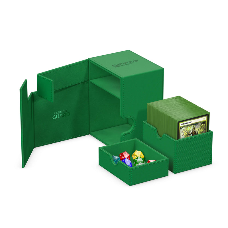 UG FLIP N TRAY DECK CASE XENOSKIN GREEN 133+