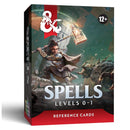 [Dungeons & Dragons] Reference Cards: Spells - Levels 0-1 (EN)