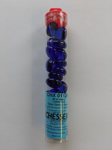 Glass Stones Cobalt Blue (Qty 20+) 5.5 inches Tube