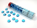 Glass Stones Light Blue (Qty 40) 5.5 Inches Tube