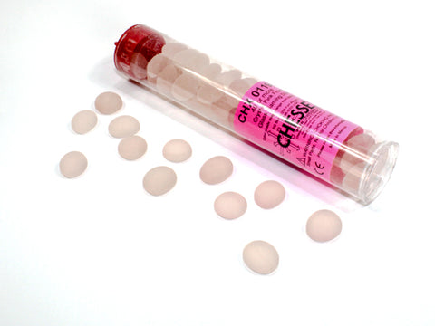 Glass Stones Crystal Frosted Pink (Qty 40) 5.5 Inches Tube