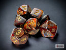 Chessex Scarab Mini Blue Blood/Gold - Set of 7