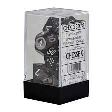 Chessex Translucent Smoke/White - Set of 7