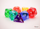 Chessex Prism Translucent/White - Set of 7