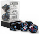 Chessex Brush Dark Side/Blue - Set of 7