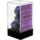 Chessex Opaque Purple/White - Set of 7